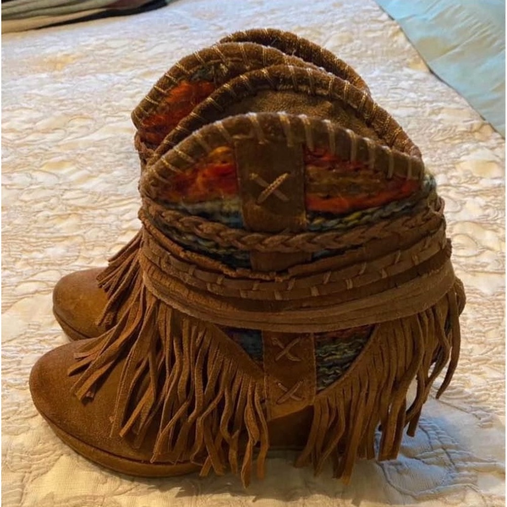 Roper western bootie with fringe